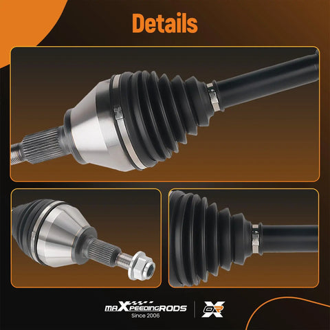 Ram 1500 Front Left Or Right CV Axle Shaft For 4WD Models From 2012 To 2022 And 1500 Classic 2019 To 2020 Replacement Drive Axle Part Built For Heavy Duty Durability And Smooth Power Transfer So Your Ride Keeps Rolling, close-up detail