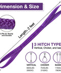 Heavy Duty 1 Inch By 2 Foot Polyester Lifting Slings With Eye Loops Flat Eye Lift Straps 2 Ply Rigging Hoist Gear 2 Pack