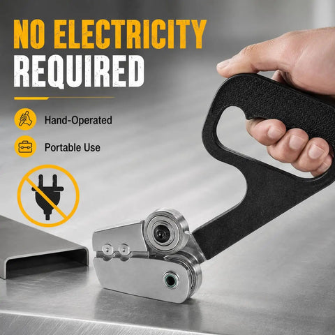 Handheld Metal Plate Cutter For Quick Clean Cuts No Power Needed Portable Sheet Metal Cutter demonstration in use
