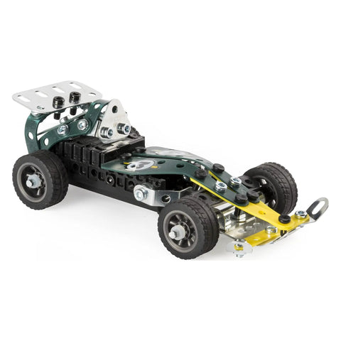Roadster 5-In-1 Building Kit With 174 Parts, Pull-Back Racer, real metal components showcasing DIY car assembly