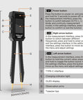 Pro Grade Auto Component Recognizing LCR Tweezers Meter With Six Test Modes For L C R D Q Rs, OLED Display, Type C Rechargeable