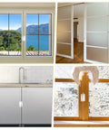 14 Pack White Window Sash Locks Replacement With Screws for sliding windows, doors, and cabinets on various frames and materials.