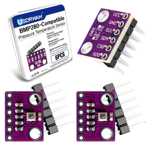 Six Pack Atmospheric Pressure Sensor Modules Three Point Three Volt I2C Or SPI Barometric Sensors Kit for Arduino Projects
