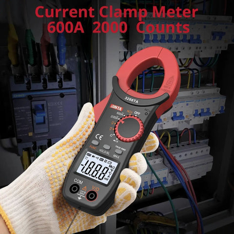 DIY Friendly Clamp Meter And Multimeter Combo With Auto Range 2000 Counts NCV TRMS 600A AC Clamp measuring in panel