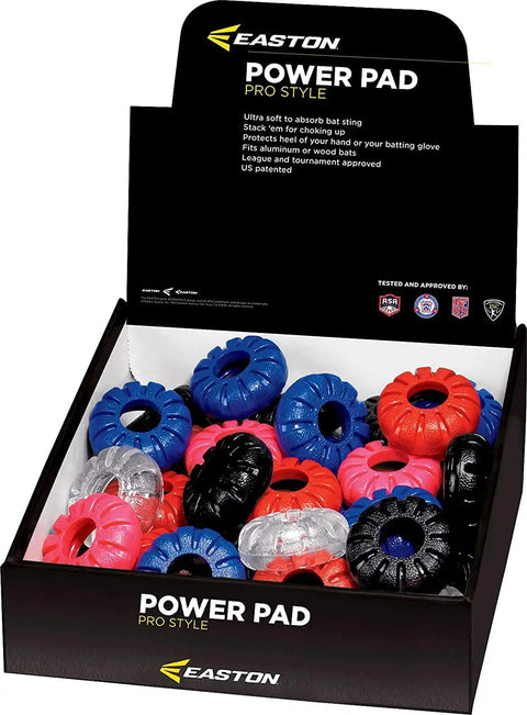 Power Pad Bat Grip And Vibration Dampener Black Reduces Bat Sting, Improves Grip, Comfortable Batting Accessory For Baseball And Softball, Made In United States, Also Available In Red, Royal, Clear, And White
