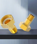 Brass Water Meter Coupling 2 Pack 3/4 Inch NPT Male To 1 Inch BSP Female Adapter Pipe Fitting With Seal Washer, heavy duty brass adapter