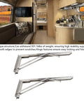 Heavy Duty Folding Shelf Brackets Stainless Steel Wall Mounted 15.6 Inch Load 551 Lbs in modern RV kitchen setting