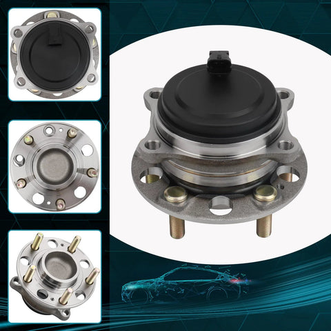 Rear Wheel Bearing And Hub Assembly For 2016 To 2020 Kia Sorento With Abs 5 Lug 1 Piece Replacement Premium Quality Hub
