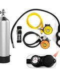 Diving Regulator Gear Set With Second Stage And Tripartite Console Featuring Pressure Gauge Compass Depth Gauge Scuba Regulator Kit