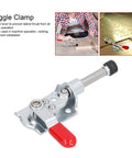 40 Kg Holding Capacity Quick Release Welding Clamp Testing Jig Accessories For Machine Welding Fixture Pro Grade Ideal For Welders Carpenters Repairers And DIY Enthusiasts Fast Reliable Stable Clamping featuring stainless steel construction and red handle; used in metalworking and assembly.