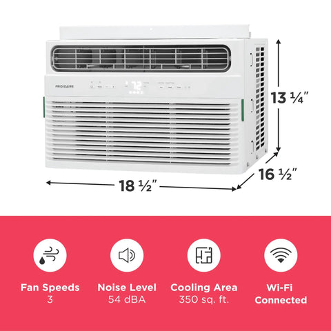 Big Chill 8000 BTU Smart Window Air Conditioner With Reliable WiFi Link And Voice Activated Controls For Rooms Near 350 Sq Ft Whispers Quiet Eco Modes Plus Three Fan Speeds And Clean White Casing