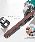 Extra Tough Belt Sander Adapter For Angle Grinder Blasts Through Models 100 And 125 Into Precision Pipe Sanding Polishing Tool with double bearing design.