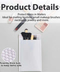 100 Pcs Bubble Mailers Set Four Sizes Self Adhesive Waterproof Padded Envelopes For Safe Shipping with makeup brushes inside