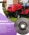 Beefed Up Brake Disc For Wide Range Mower Models Compatible With MTD Cub Cadet Craftsman shown with mower compatibility list