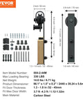 Eight Foot Sliding Barn Door Hardware Kit With 330 Lbs Capacity For A Single Door Fits 3.7 To 4.3 Feet Wide And 1.3 To 1.8 Inches Thick Panels