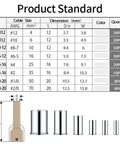 Chart showing sizes and specifications of 180 Pcs Wire Ferrules Kit With Silver Plated Copper Crimp Terminal Connectors For Electrical Cables.