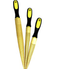 Badass Wood Rasp File Set Heavy Duty Carbon Steel With Comfort Grip Handles For Quick Shaping And Smoothing set of three files
