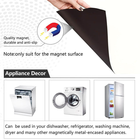 Ivory Magnetic Cover For Dishwasher And Refrigerator Door Front Ultra Strong PVC Coated Magnetic Sheet on appliances
