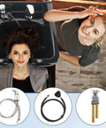 Pro Grade Shampoo Bowl Faucet Kit With Vacuum Breaker, Hose And Sprayer displayed at a salon sink setup