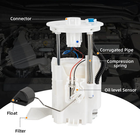 Toyota Camry Electric Fuel Pump Module Assembly For 2007 2008 2009 2010 2011 L4 2.4L 2.5L Low Noise Replacement With E8937M FG1170 components view