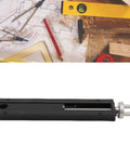 Workhorse Woodworking Bench Tail Vise Built Like A Tank Solid Aluminum End Clamp with stainless screw, detail view on workbench.