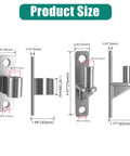 Two-pack 304 stainless steel wall-mounted gate hinges with 5/8 in pin; for farm gates and wood fences, 600 lb load