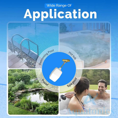 Three Eighths Inch Water Float Valve With Brass Body, Heavy Duty 125 PSI Water Level Controller, Easy Wingnut Adjustment, Adjustable Flow At 2.25 GPM, Ideal For In Ground Pools And Auto Fill Systems in pool applications