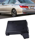 Heavy Duty Battery Box For Honda Accord 2013-2017, Solid ABS Plastic Enclosure, shown next to a Honda Accord.