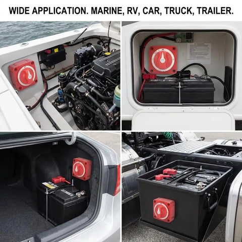 300A 3 Position Battery Switch for Marine and RV Power Disconnect Isolator in various vehicle applications