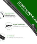 Top Notch All Weather Wiper Blades Replacement for Audi A6 A7 S6 S7 2012-2018, showing durable rubber blade features