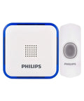 Wireless Doorbell Kit With Battery Powered Receiver, LED Alert Lights, 32 Melodies And 3 Volume Levels, 150 Ft Range, Includes 1 Push Button, Easy Mount, White