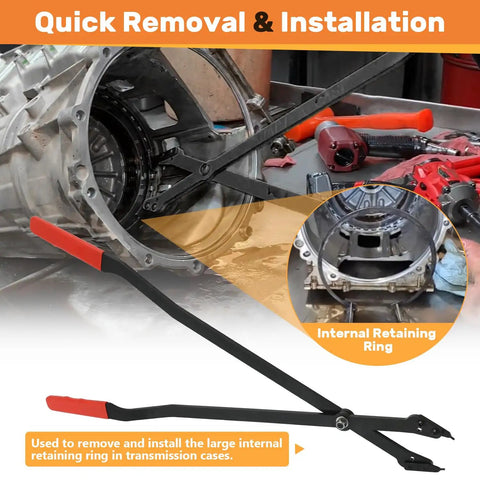 Heavy Duty Internal Retaining Ring Pliers For Gm 5L40 5L50 6L50 6L80 6L90 Transmissions With Straight Tips And Extra Long Handles Pro Shop Grade Snap Ring Removal Tool Built Tough For Garage Jobs