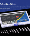 96-Piece Stainless Steel Clevis Pin Assortment Kit With Flat Head Single Hole Pins 304 Grade 12 Sizes From M3 To M5 in a case