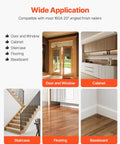 Wide application of Sixteen Gauge Two Inch Angled Finish Nails Twenty Degree Offset on doors, cabinets, stairs, flooring, and baseboards.