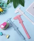 Three Pack Handy Vernier Caliper Set 6 Inch 150mm Dual Scale Inch And Metric Precision Measuring Tools White Blue Pink