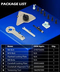 12 Piece 1.4L MultiAir Timing Tool Kit Pro Grade Engine Timing Belt Tool Set components with camshaft alignment, crankshaft locking tools.