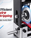 The Real Deal Stainless Steel Wire Stripping Machine Crushes Scrap Copper Wire Handles 0.06 To 1 Inch Cables With Ease, close-up of steel rollers.