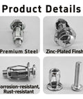 16 Piece M6 X 25mm Zinc Plated Petal Nuts Rock Solid Expansion Screw Jack Anchors For Thin Drywall Metal Frames and Hollow Walls showing details of premium steel construction.