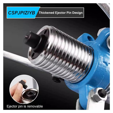 Heavy Duty Hydraulic Bearing Puller Featuring Swappable Two Or Three Jaw Configurations For Cracking Off Stubborn Wheel Hubs Brake Rotors And Drive Axle Gears Without Breaking A Sweat Or Losing Your Cool, showing thickened ejector pin design.