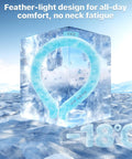 All Day Ice Neck Wrap For Summer Heat Relief cooling tube encased in ice, highlighting quick freeze gel and blue design.