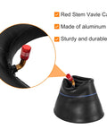 13x5.00-6 Tire And Inner Tube Set With TR87 Angled Valve Stem featuring red aluminum valve cap