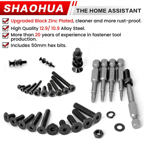 4071 Piece Metric Screw Kit With M2 M3 M4 M5 Nuts And Bolts 39 Sizes From 4mm To 30mm Hex Socket And Flat Head Screws Galvanized