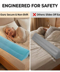 Secure Non Shift Inflatable Bed Rail For Seniors With Universal Fit From Twin To King Quick 3 Minute Setup Leak Proof Valve