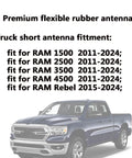 7 Inch Spiral Flexible Rubber Truck Antenna For RAM 1500 2500 3500 4500 5500 2011 To 2026 Short Mast focus