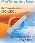 10 Pack PTFE Magnetic Stir Bars 0.39 Inch 10mm B Type Laboratory Stirring Rods display temperature range -356°F to 500°F