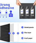 Dope Soundproof Foam Panels 36 Pack High Density Acoustic Wedges Self Adhesive with strong adhesive for easy application.