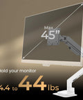 Badass Heavy Duty Monitor Arm With Vesa Desk Mount For Screens Up To 45 Inches Supporting 44 Pounds featuring ergonomic design.