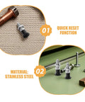 Top Shelf M6 Stainless Steel Spring Loaded Indexing Plunger With 4Mm Retractable Pin Non Locking Ergonomic Knurled Grip Heavy Duty Industrial Shop Tools Two Piece Set, detailed view of stainless steel plunge mechanism.