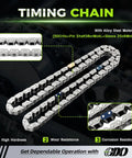 3.6L Pentastar Timing Chain Kit With Sprocket For Dodge, alloy steel timing chain detail, resistant to wear and corrosion