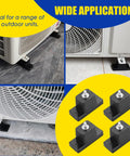 4 Pack Rubber Vibration Isolator Mounting Brackets For Outdoor Mini Split Air Conditioners With Superior Noise Reduction.